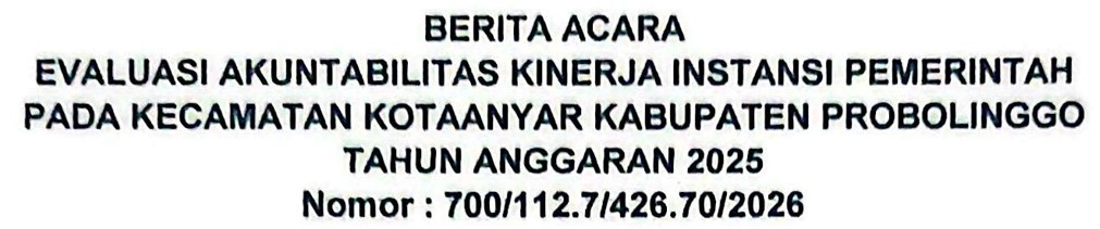 BA Evaluasi Akuntabilitas Kinerja Ke Kotaanyar
