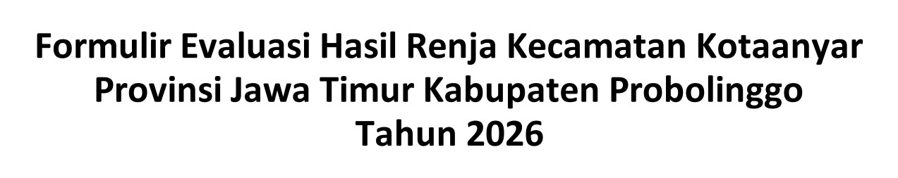 EVALUASI RENJA TW 2 KOTAANYAR