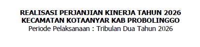 Laporan Capaian Kinerja TW - 2 tahun  2026